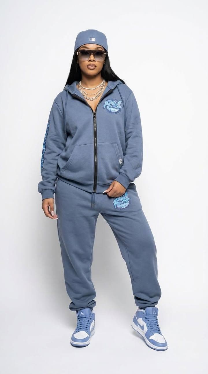 Rock Solid Tracksuit Perry Winkle Blue