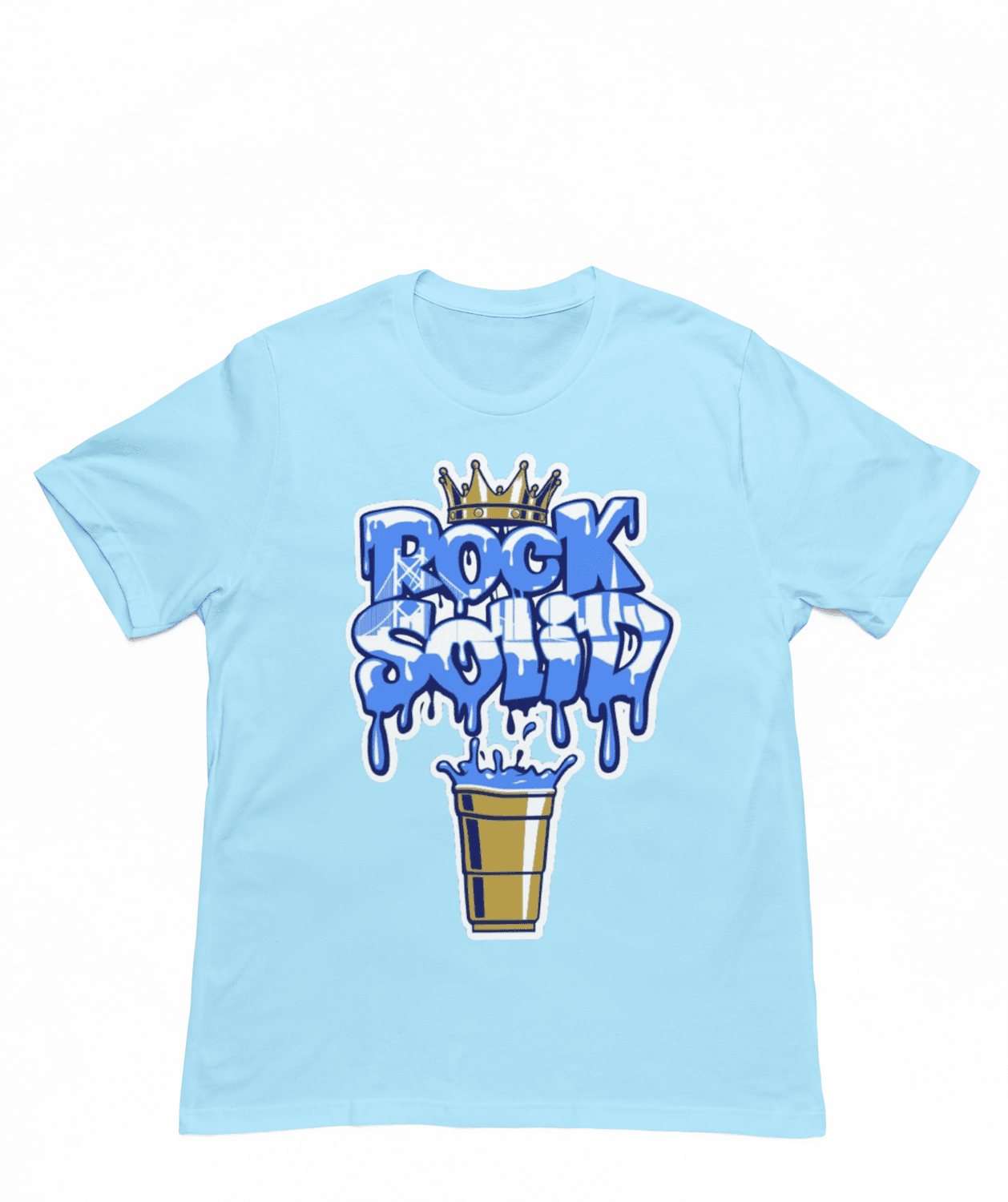 Light Blue Rock Solid T Shirt